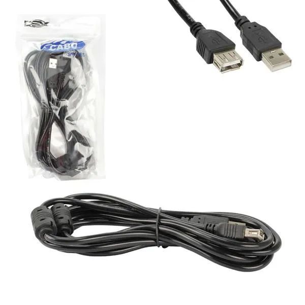 Cabo Extensor Usb Macho x USB Fêmea 3 Metros