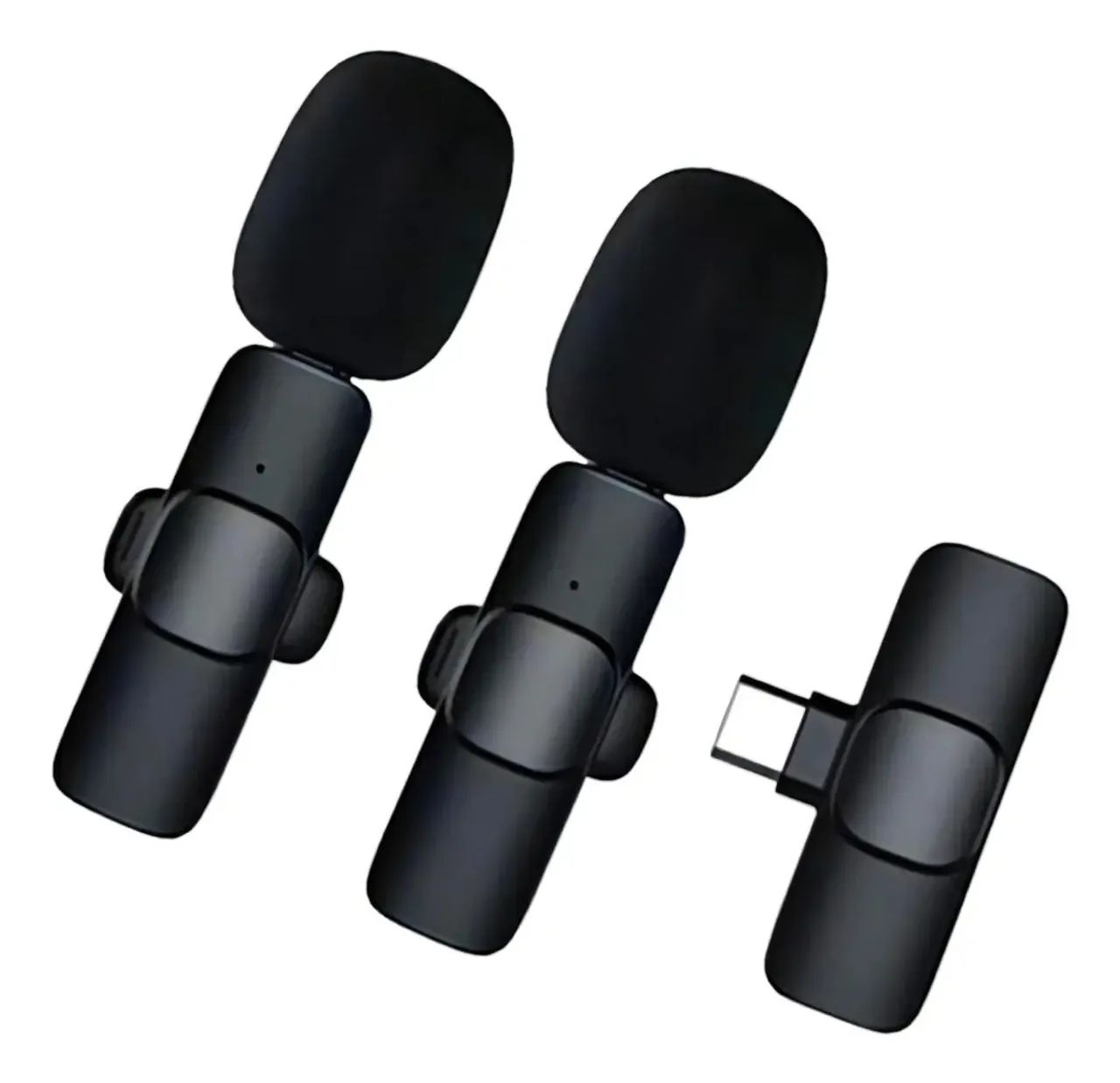 Microfone K9 Profissional De Lapela Duplo Preto Tipo-c - Foto 3