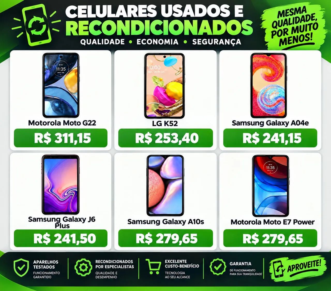Celulares custo benefício