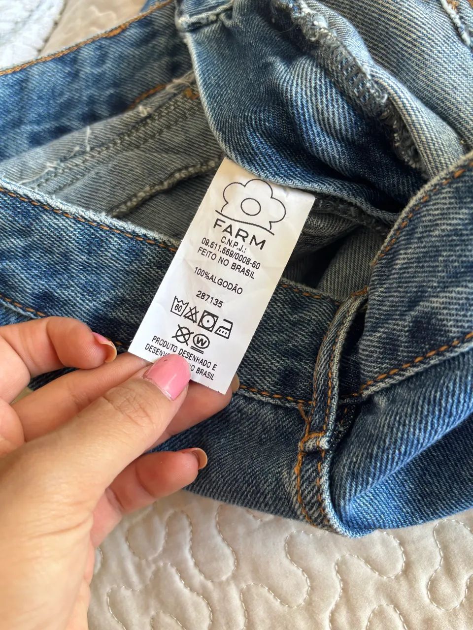 Calça Jeans Farm pantalona  - Foto 4