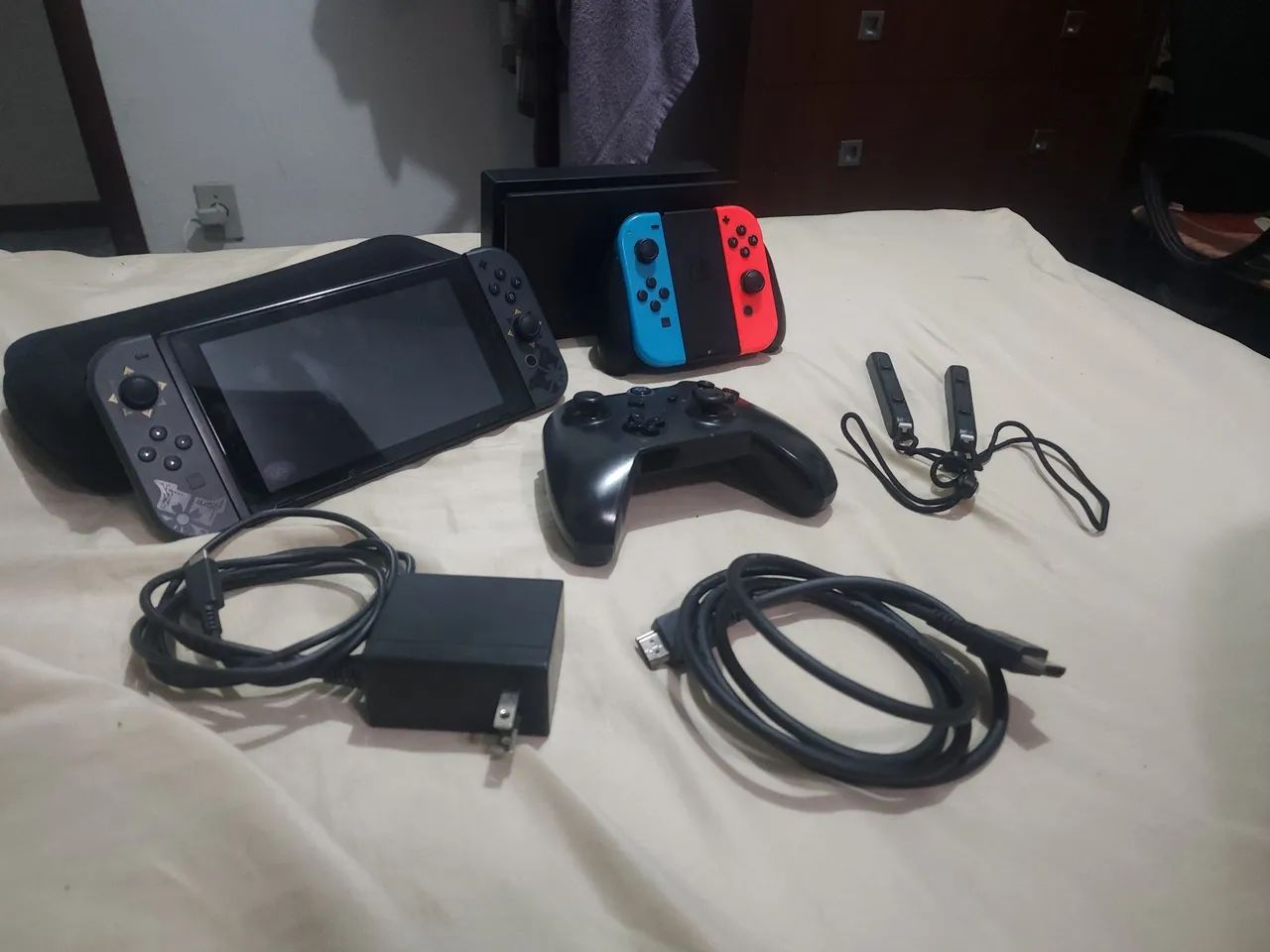 Nintendo switch v1 com acessórios 
