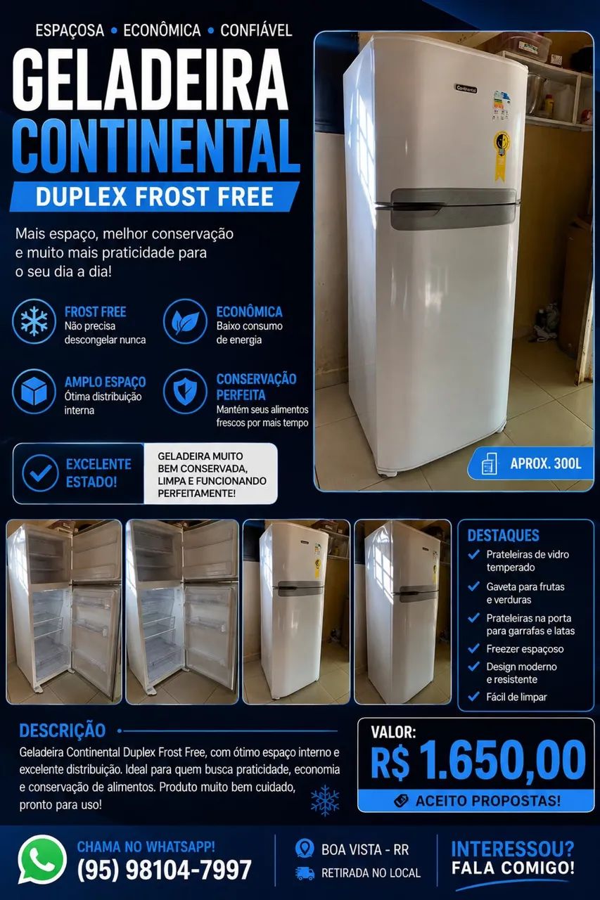 Geladeira duplex frost free