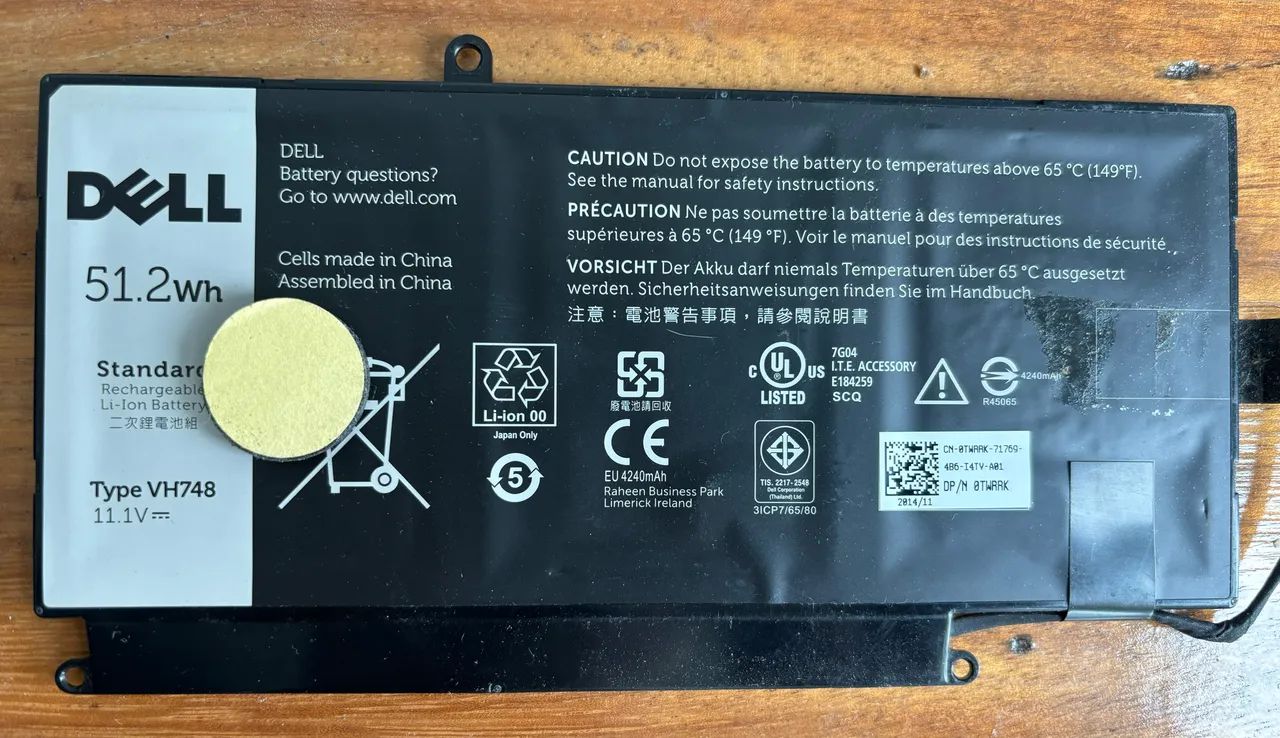Bateria notebook Dell VH748 - Foto 2
