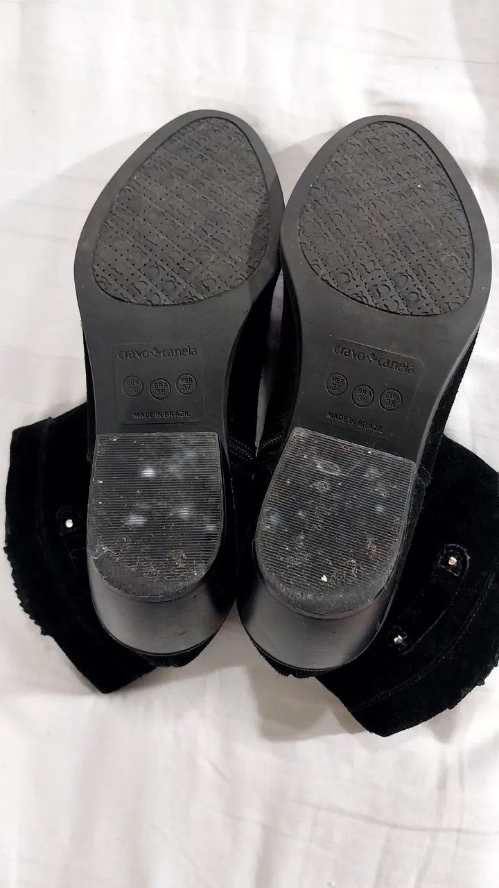Bota Ankle Boot Cravo e Canela 36 preta  - Foto 3