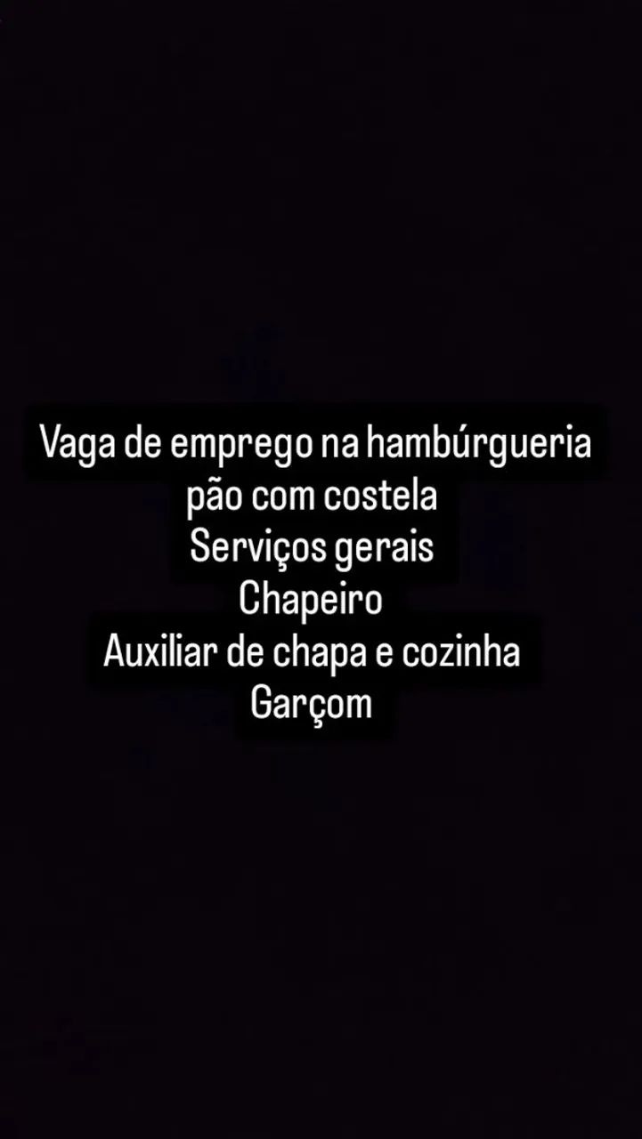 Oportunidade de emprego 