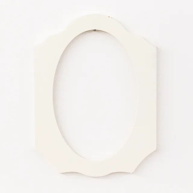 Quadro Moldura Retangular Mdf Branco Decorativa 28x21cm