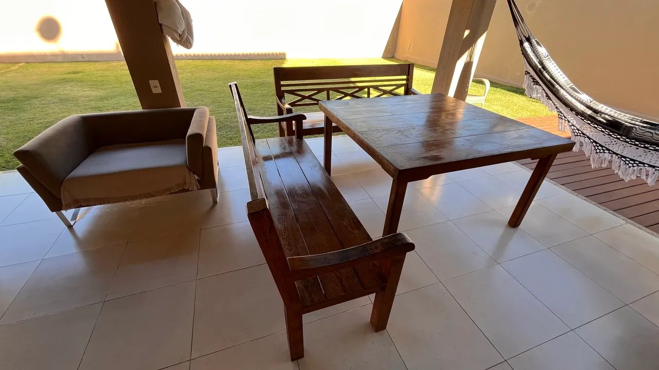 Mesa 2 bancos de 3 lugares  - Foto 4