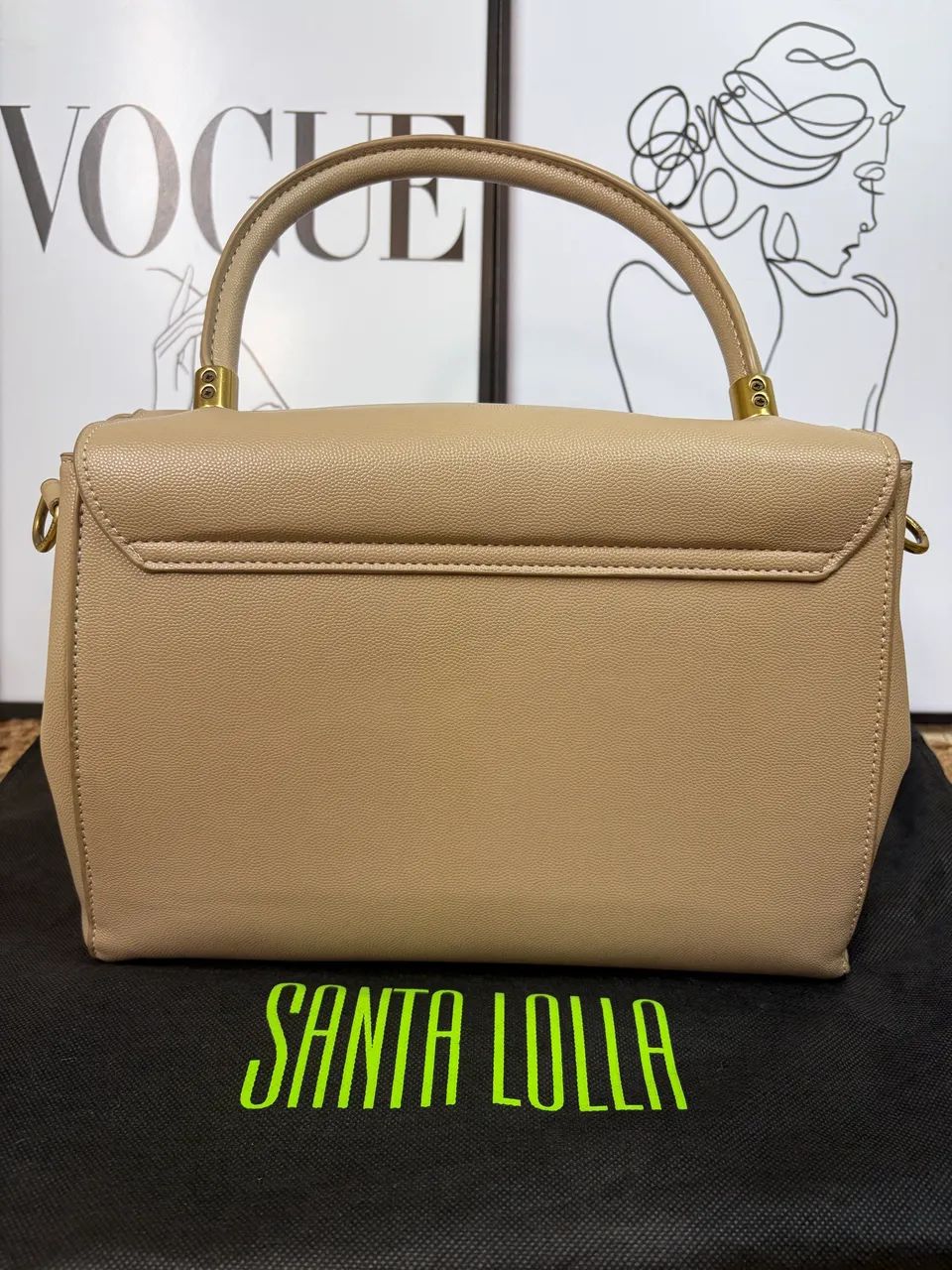 Bolsa tote bege Santa Lolla - Foto 5