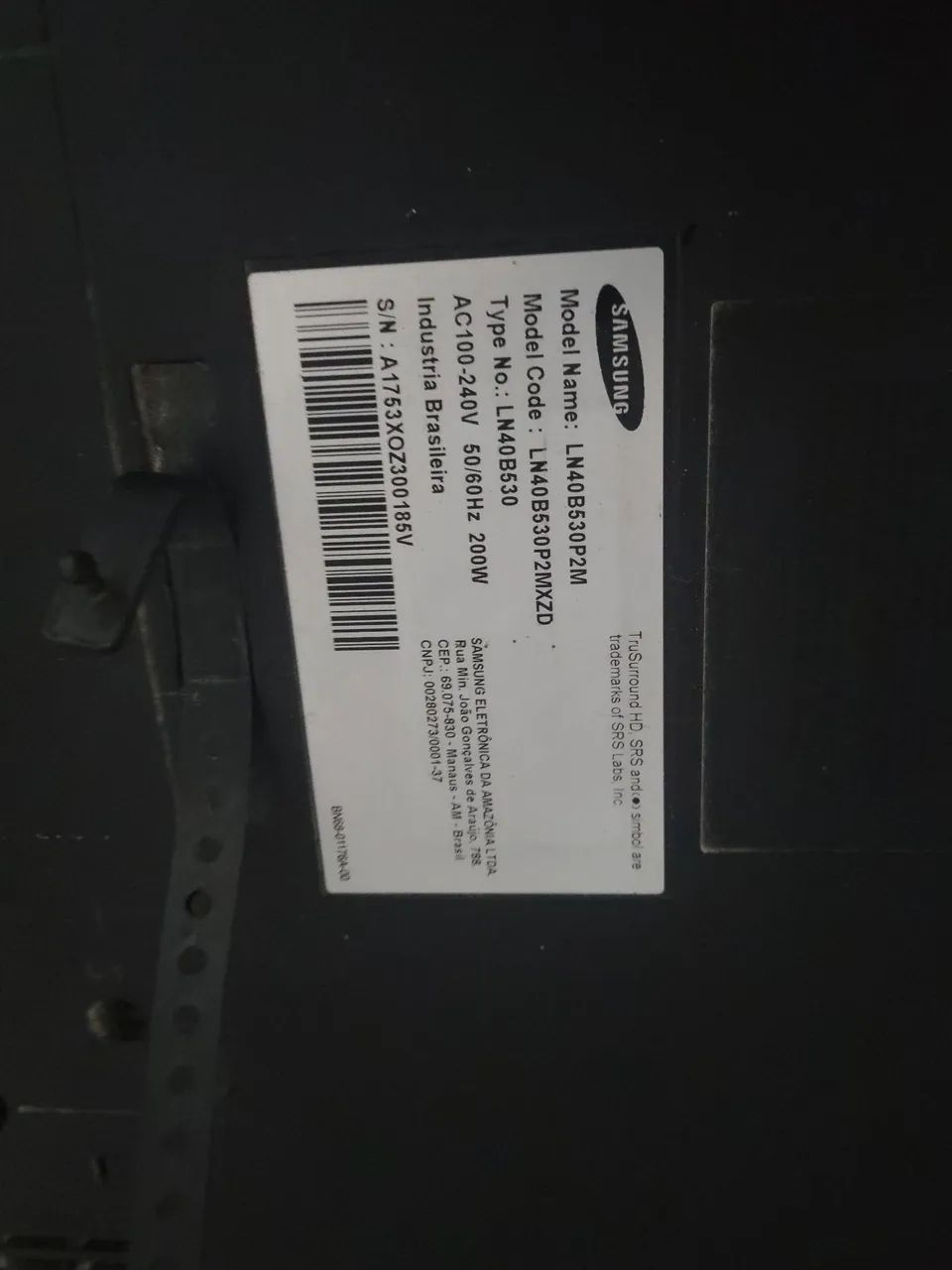 Vendo tv Samsung com defeito  - Foto 2