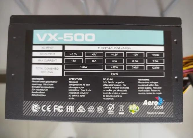 Fonte Aerocool VX-500 500W - Foto 4