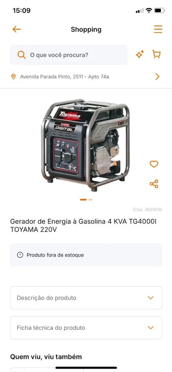 Gerador de energia digital 220V  - Foto 2
