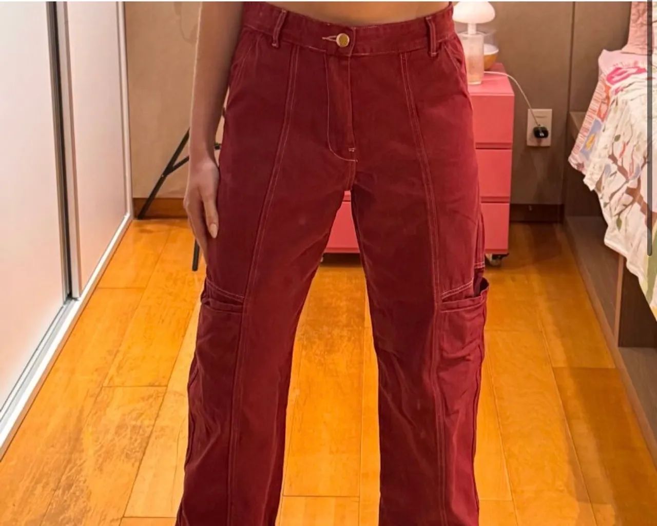 Calça vinho - Foto 2