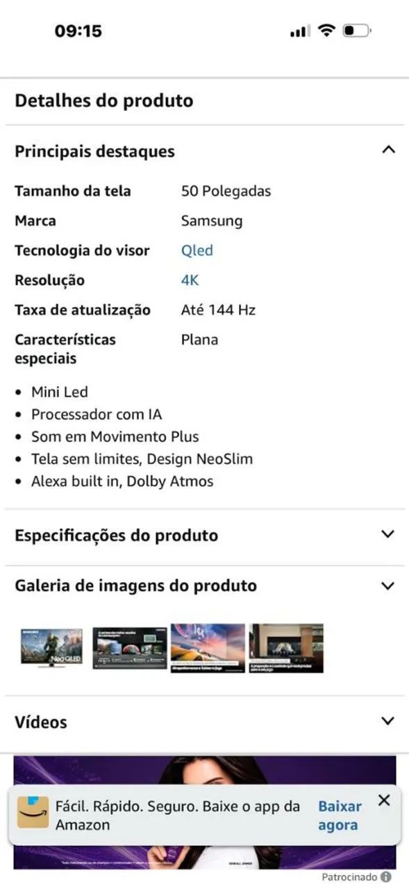 TV Samsung 50 polegadas - Foto 5