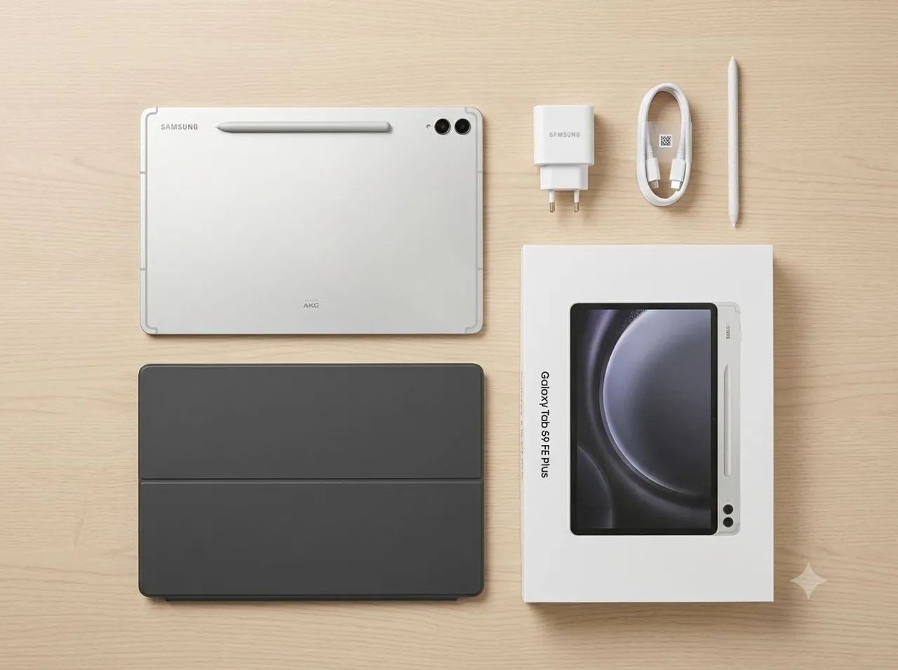 Samsung Galaxy Tab S9 FE+ 128GB Wi-Fi - Kit Completo na Caixa c/ S