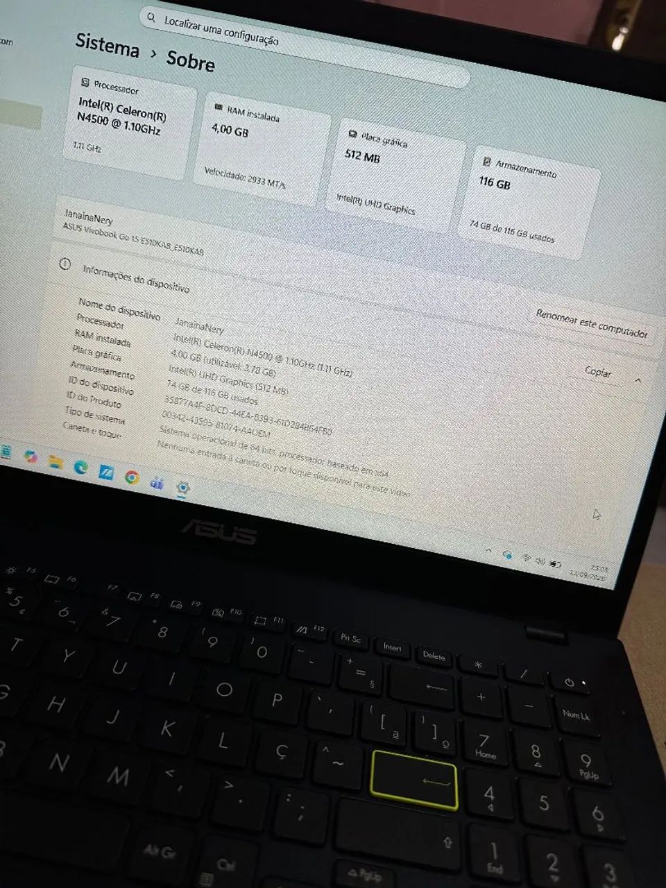 Notebook Asus vivobook  - Foto 3
