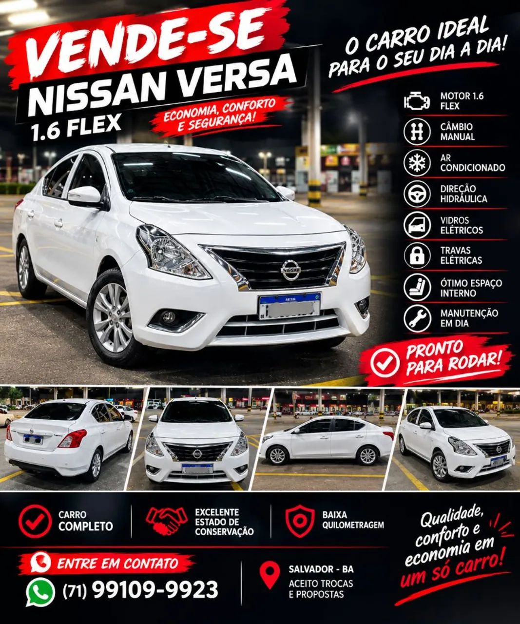 Nissan Versa VERSA SV 1.6 16V FlexStart 4p Mec. 2016