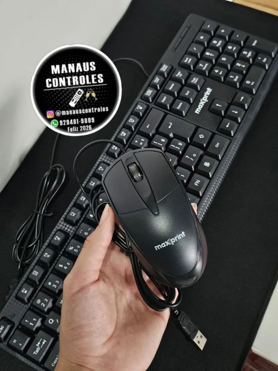 Teclado e mouse com fio promoção 