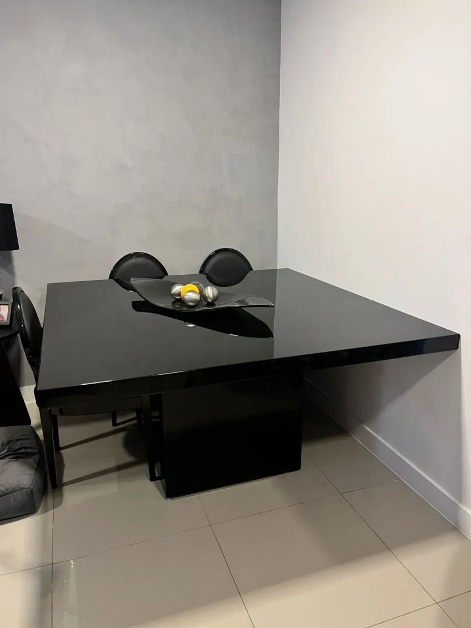 Mesa em laca a preta 1,50m x 1,50m - Foto 2