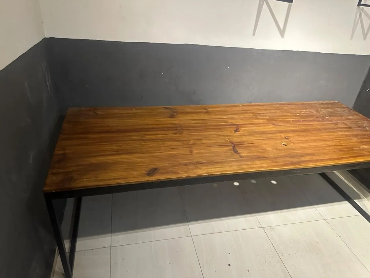 Mesa madeira e metalon  - Foto 3