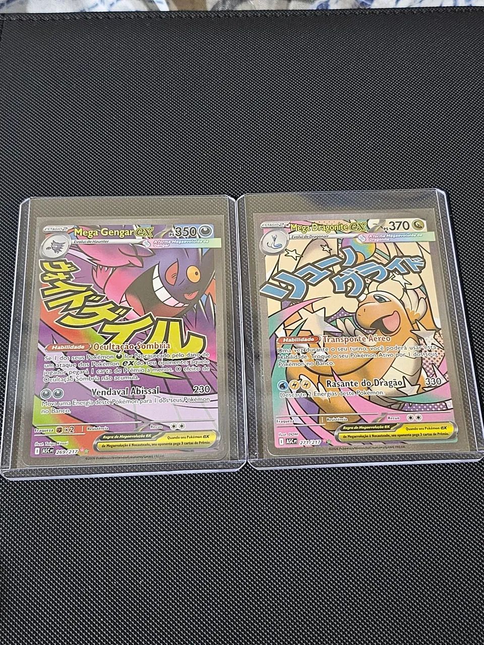 Cartas pokemon mega gengar e mega dragonite 