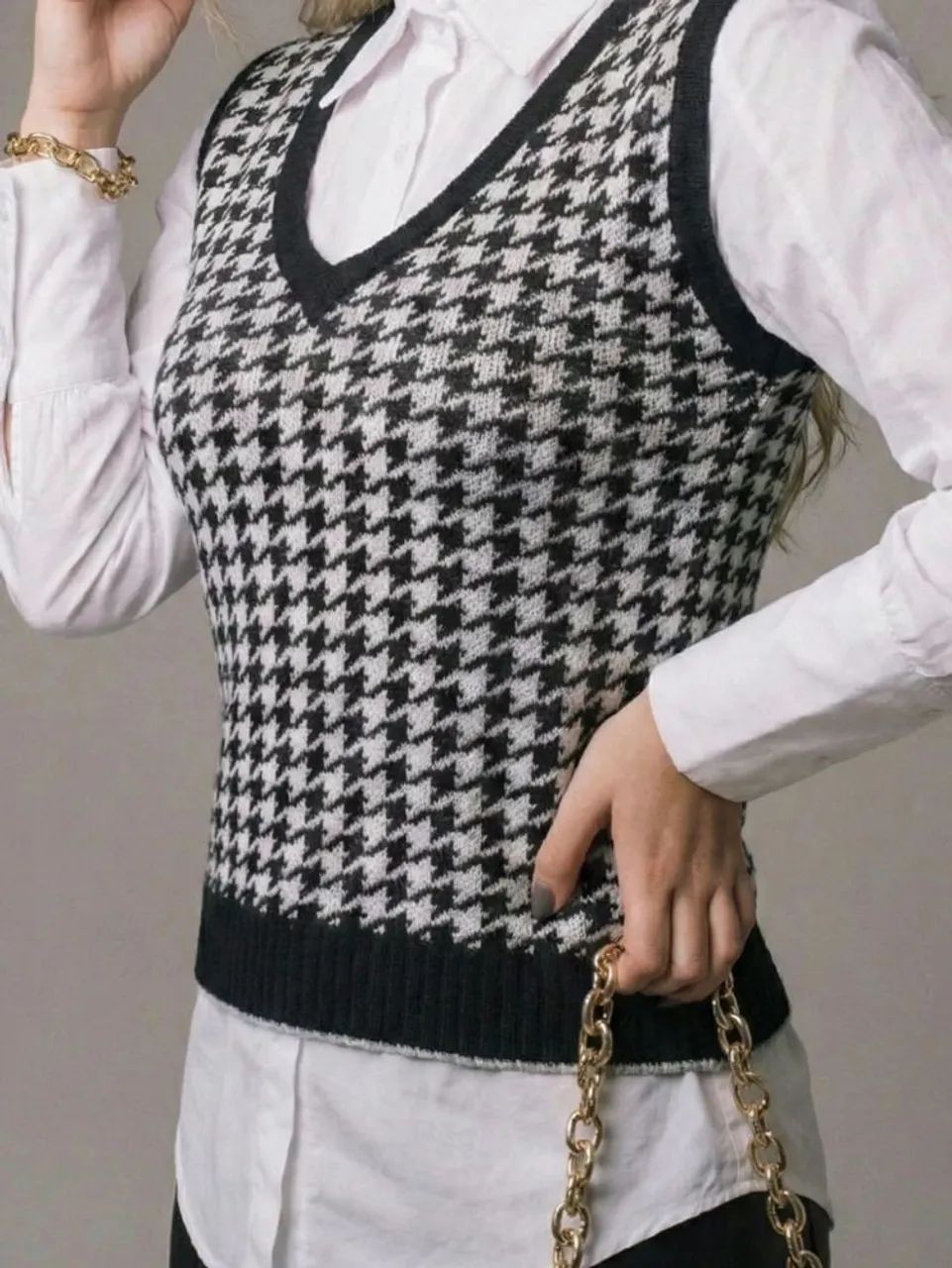Pullover preto e branco tamanho M - Foto 3