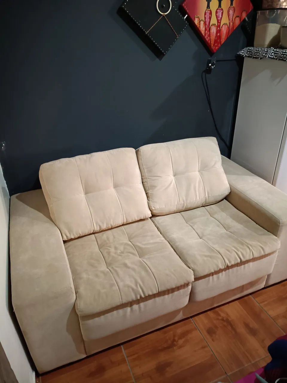 Sofá 2 lugares mais quadro