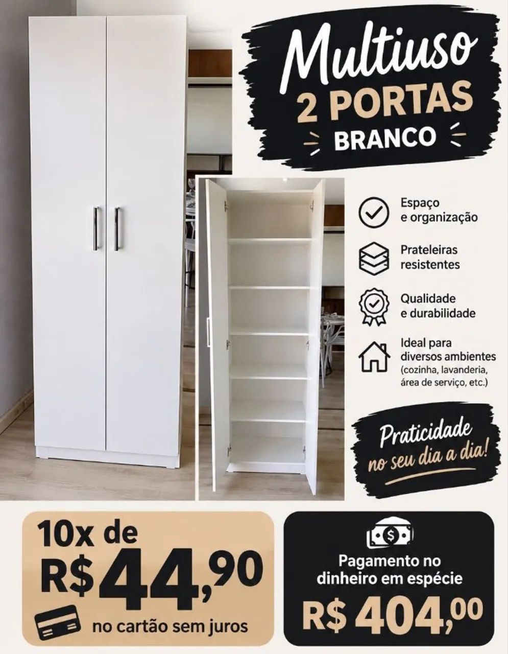 Multiuso Prateleiras com portas