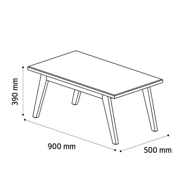 Mesa de Centro com Pés em Madeira - NOVA - Foto 2