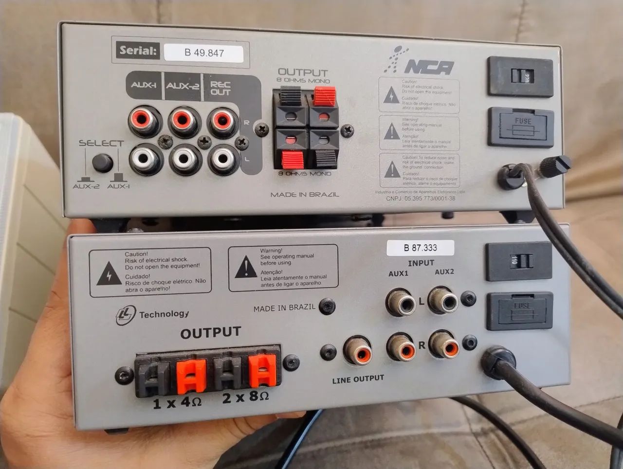 Dois Amplificadores NCA e um par de caixas CSR - Foto 3
