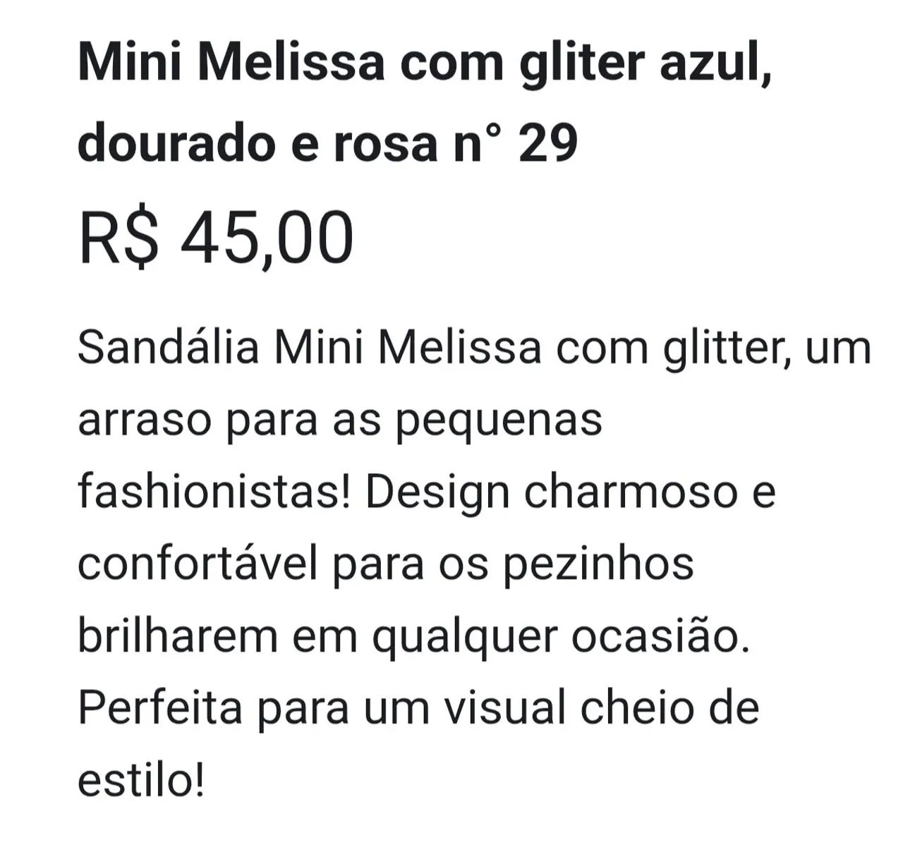 Mini melissa tamanho 29 - Foto 5
