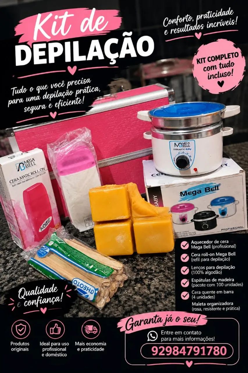 Vendo kit de depilação completo 