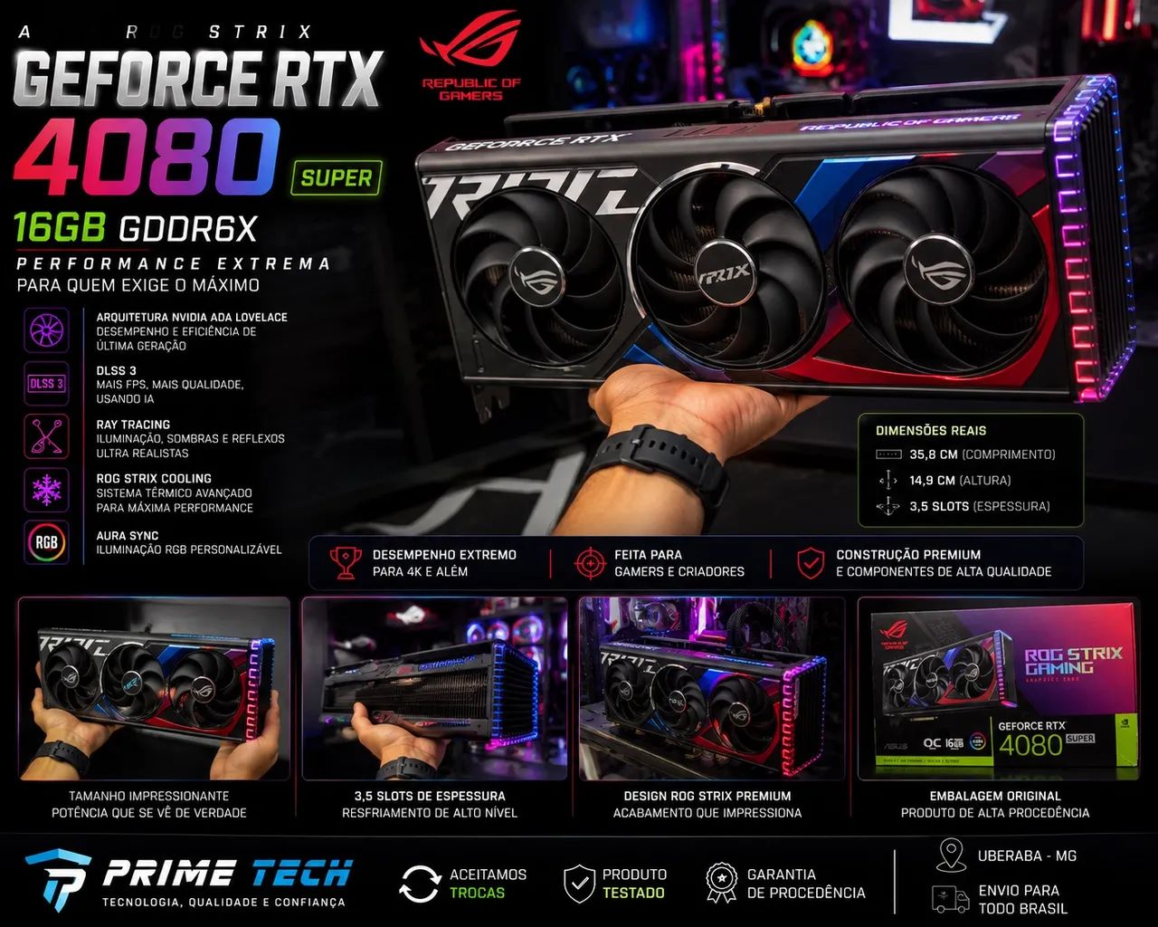 RTX 4080 Super - ROG Strix - Foto 2