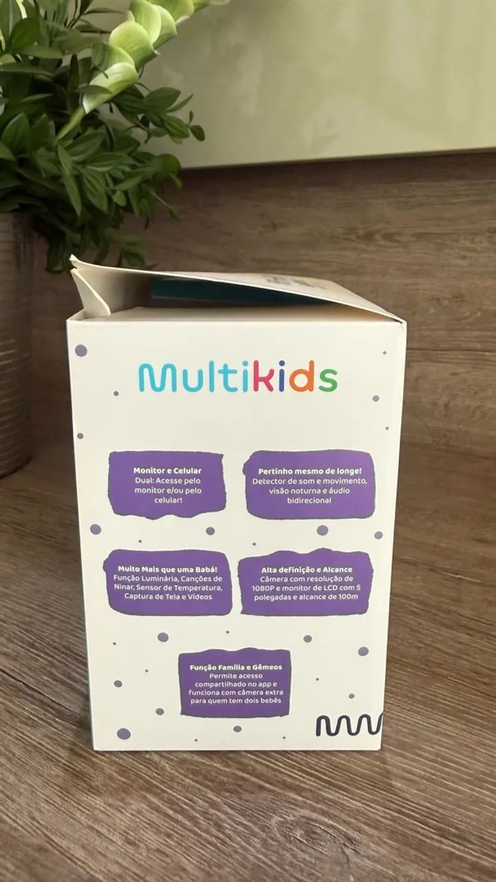 Babá Eletrônica Multikids Peek-A-Boo Dual com Monitor + App - Foto 4