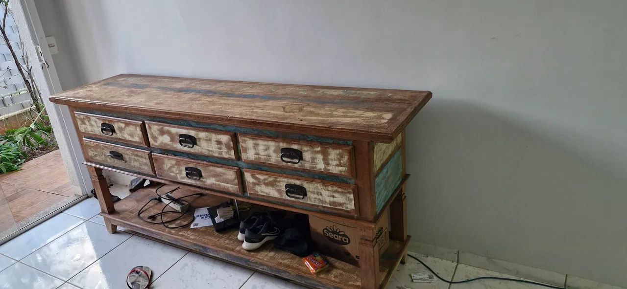 Rack feito de madeira de demolição  - Foto 4