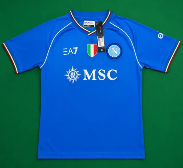 Camisa Napoli 2024/25 EA7 Home Azul Premium | Nova com Etiqueta | Tamanho P