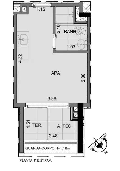 PLANTA 21m²