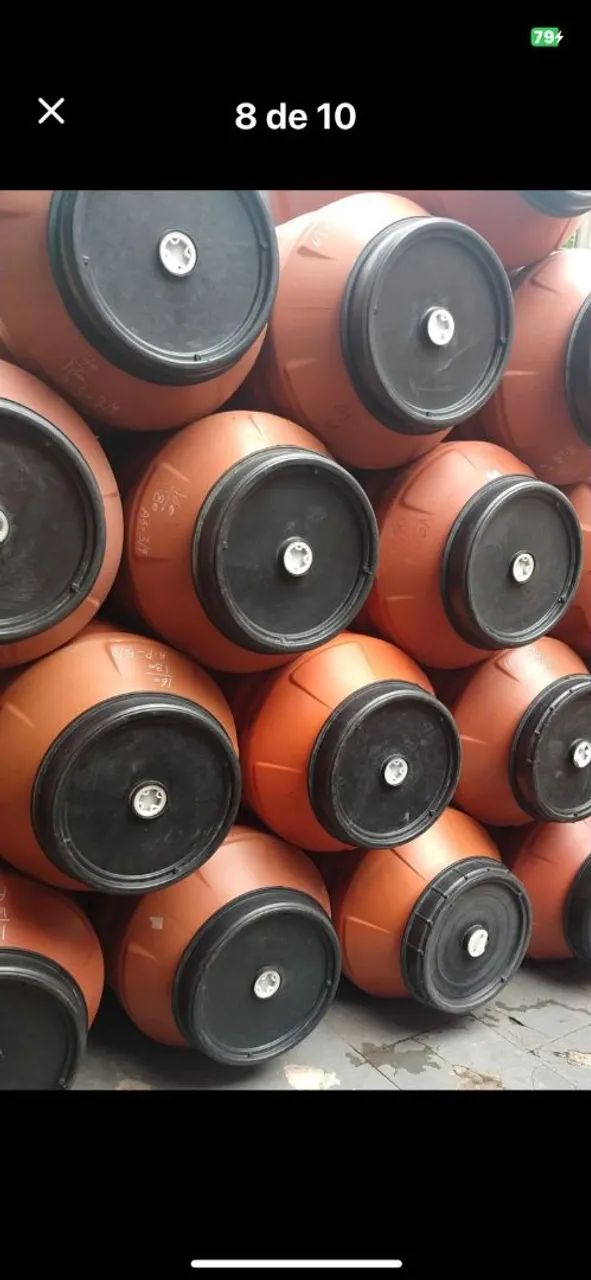 Bombonas de 240 litros, Bombona, Galão, Tonel, Barril, Tambor pra Água Gelo Ração Filtro  - Foto 6