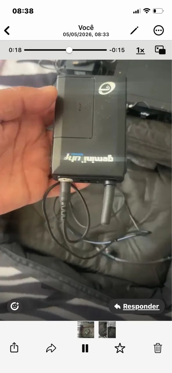 Microfone wireless gemini um 1610