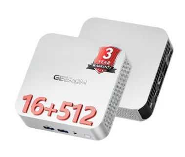 MINI PC GEEKOM  A5 PRO COM AMD RYZEN 57530U, 16GB DE RAM  E 512 GB