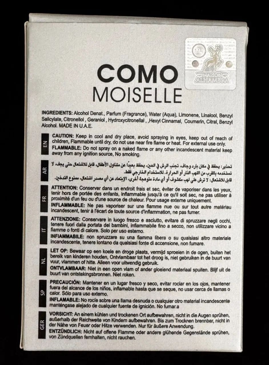 COMO MOISELLE EAU DE PARFUM - Perfume árabe <br><br>100 ML- Perfume árabe - Foto 4
