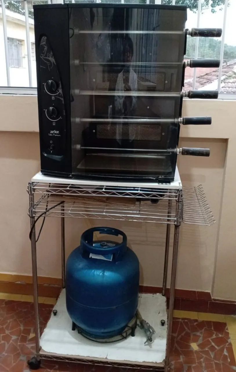 Churrasqueira a gás rotativa 