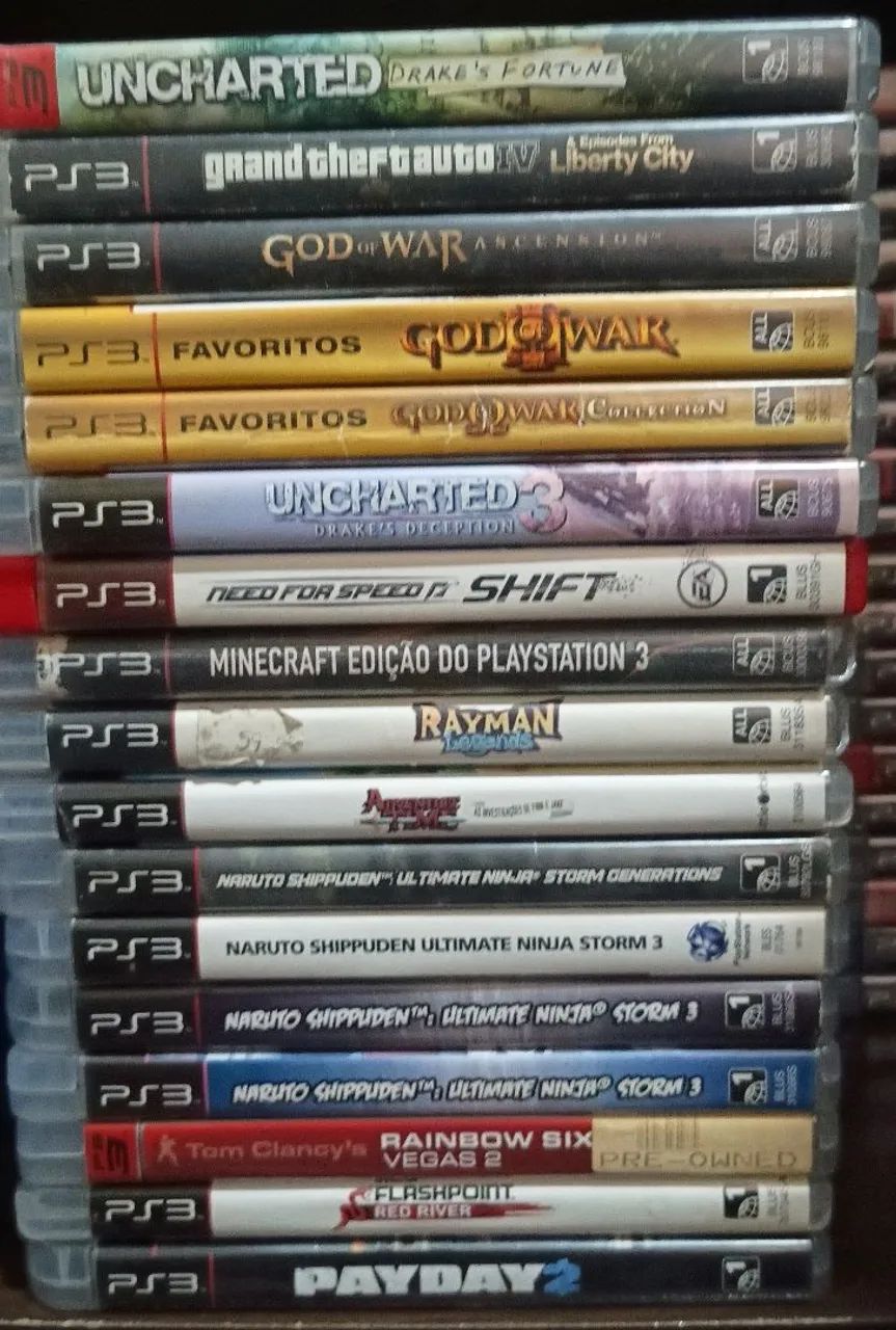 Lote de jogos de PS3 