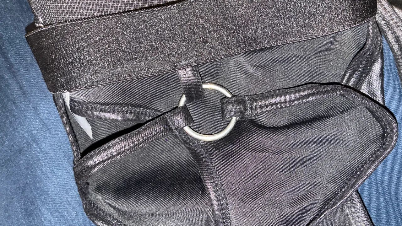 Cueca Jockstrap Preta de Courino 