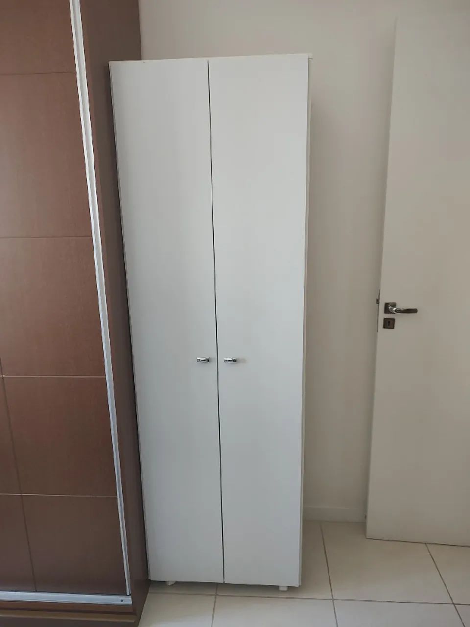 Armário para Lavanderia 2 Portas Multiuso Am3101 Branco Tecno Mobili