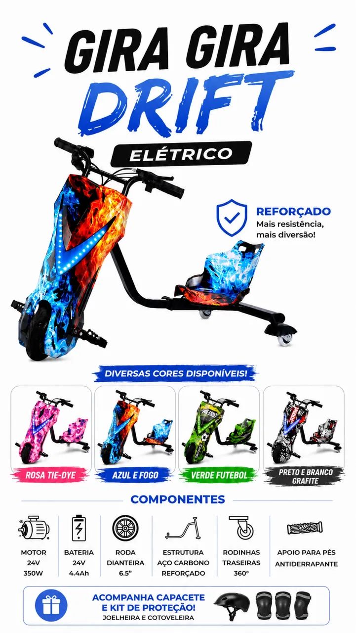 Gira gira Elétrico Drift 