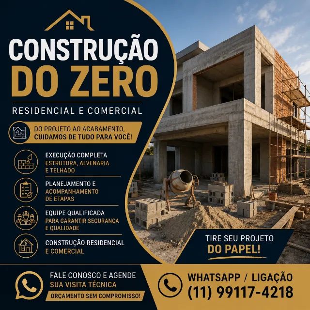 CONSTRUÇÃO DO ZERO | RESIDENCIAL E COMERCIAL