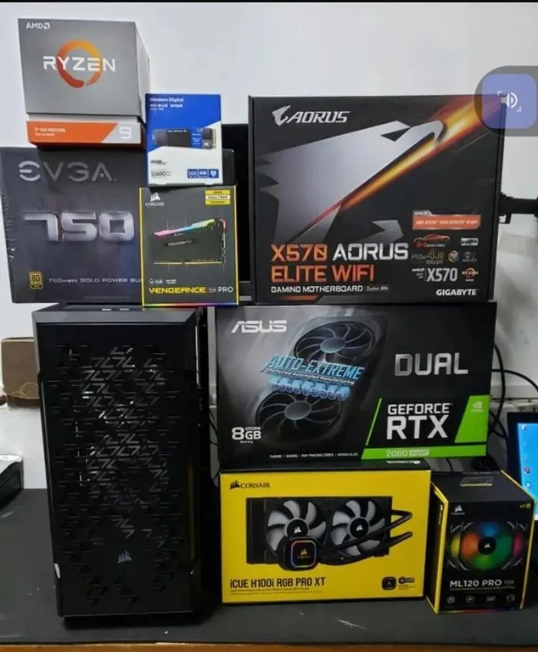 PC Gamer High-End: Ryzen 9 + RTX 2060 Super (Peças Premium)