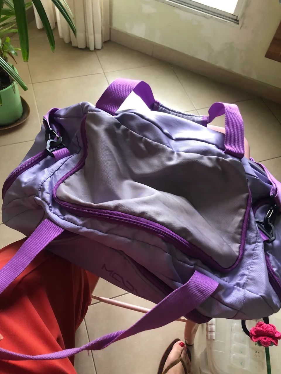 Bolsa lilás de academia e viagem  - Foto 2