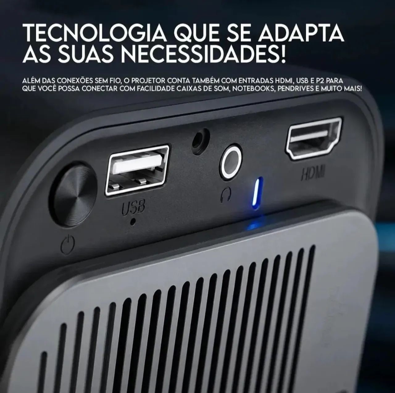 ? Projetor HY320 Android 11 4K Smart Wi-Fi Bluetooth - Foto 4