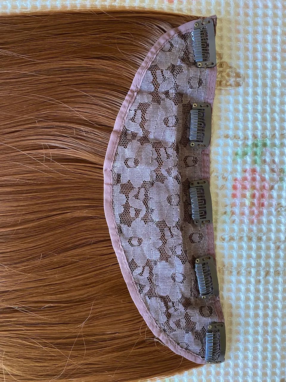 Aplique extensão de cabelo ruivo  - Foto 2
